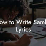 How to Write Samba Lyrics