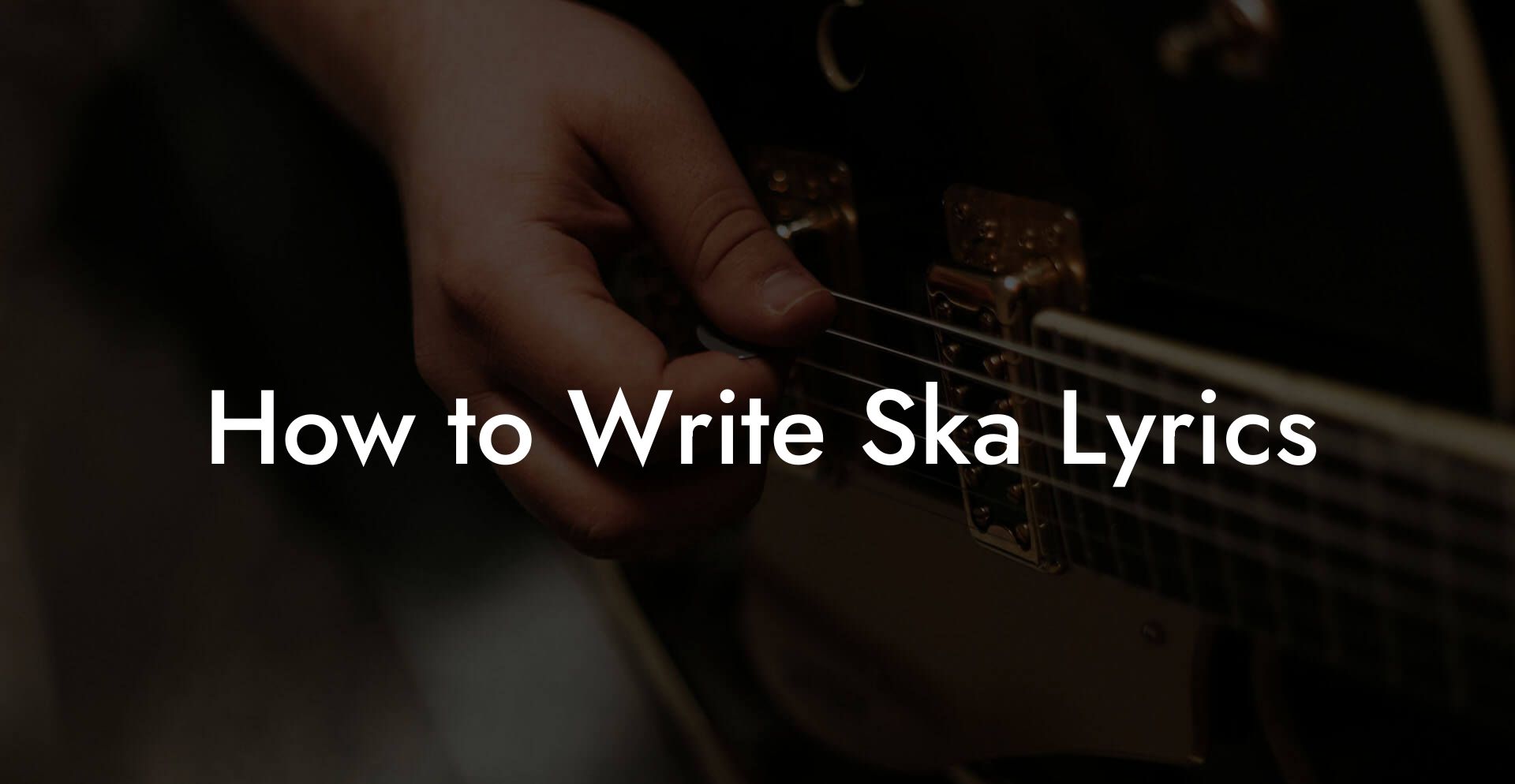 How to Write Ska Lyrics