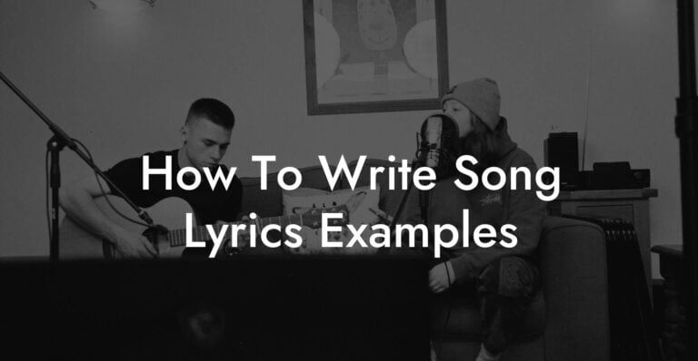 How To Write Song Lyrics Examples - Lyric Assistant