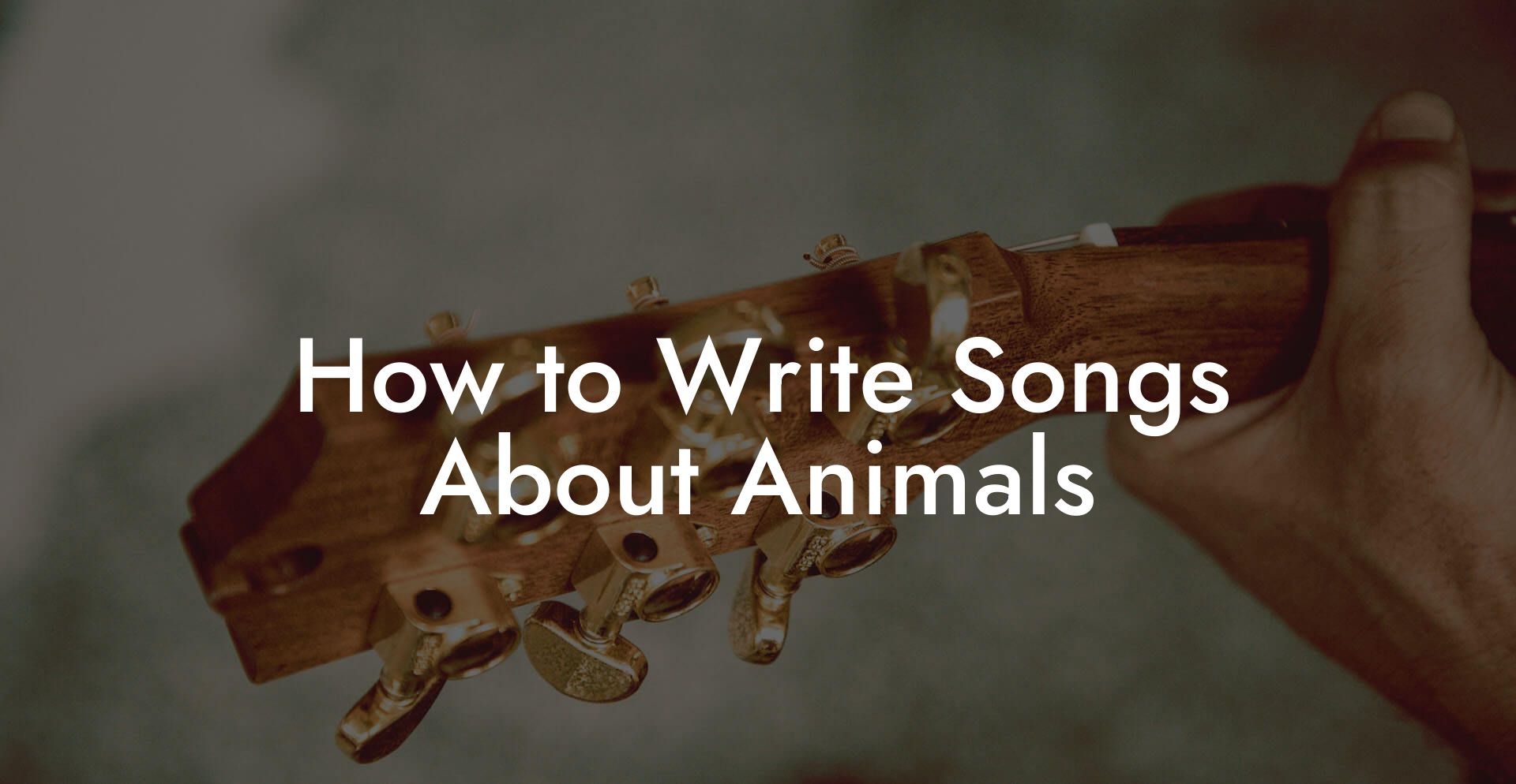 How to Write Songs About Animals