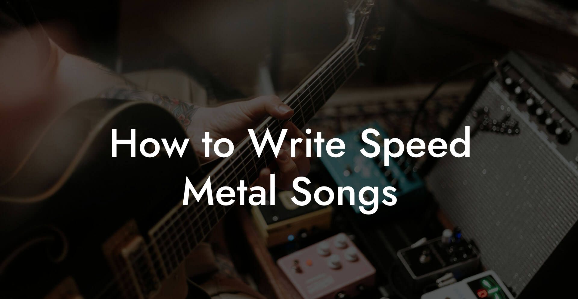 How to Write Speed Metal Songs