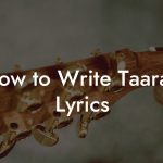 How to Write Taarab Lyrics
