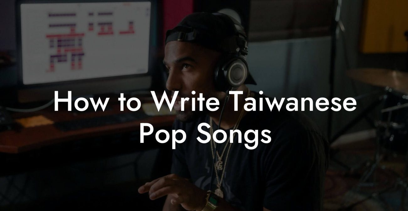 How to Write Taiwanese Pop Songs