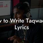 How to Write Taqwacore Lyrics