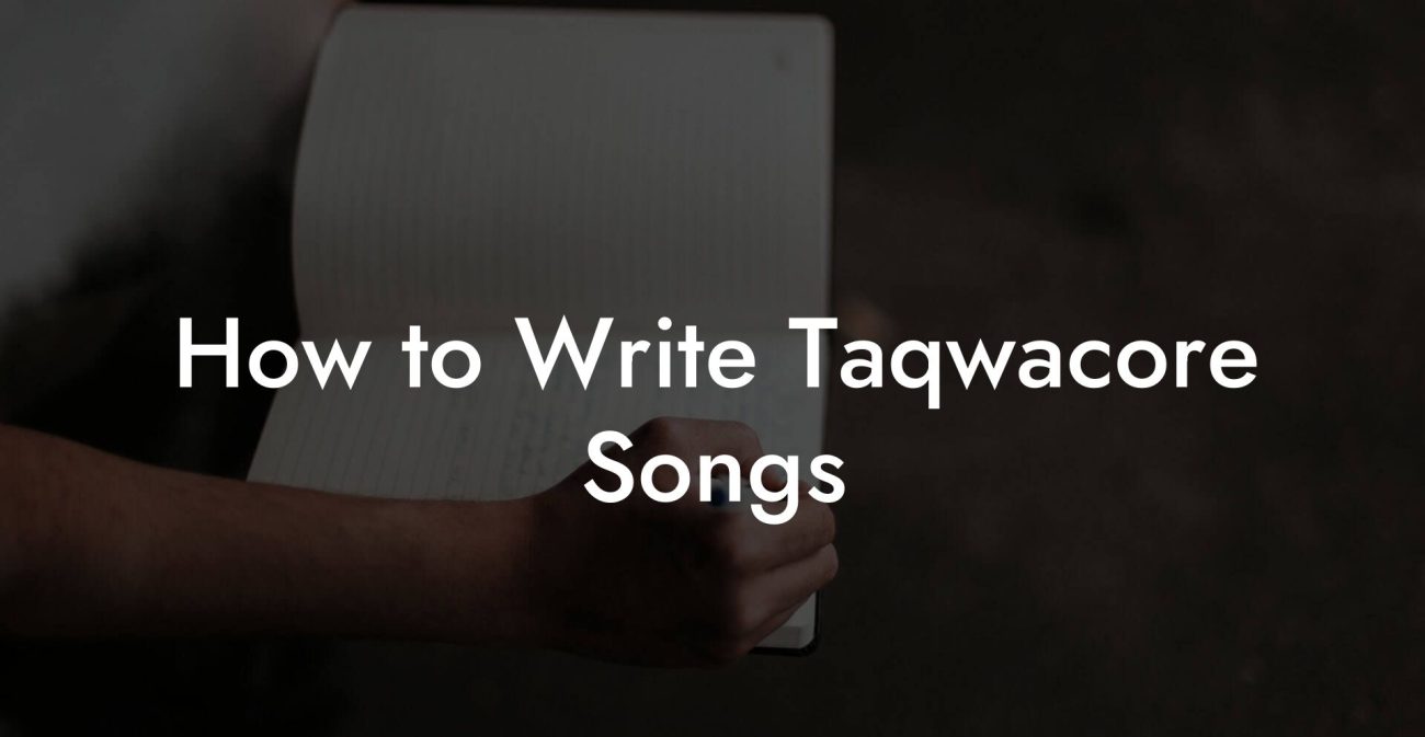 How to Write Taqwacore Songs