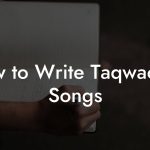 How to Write Taqwacore Songs