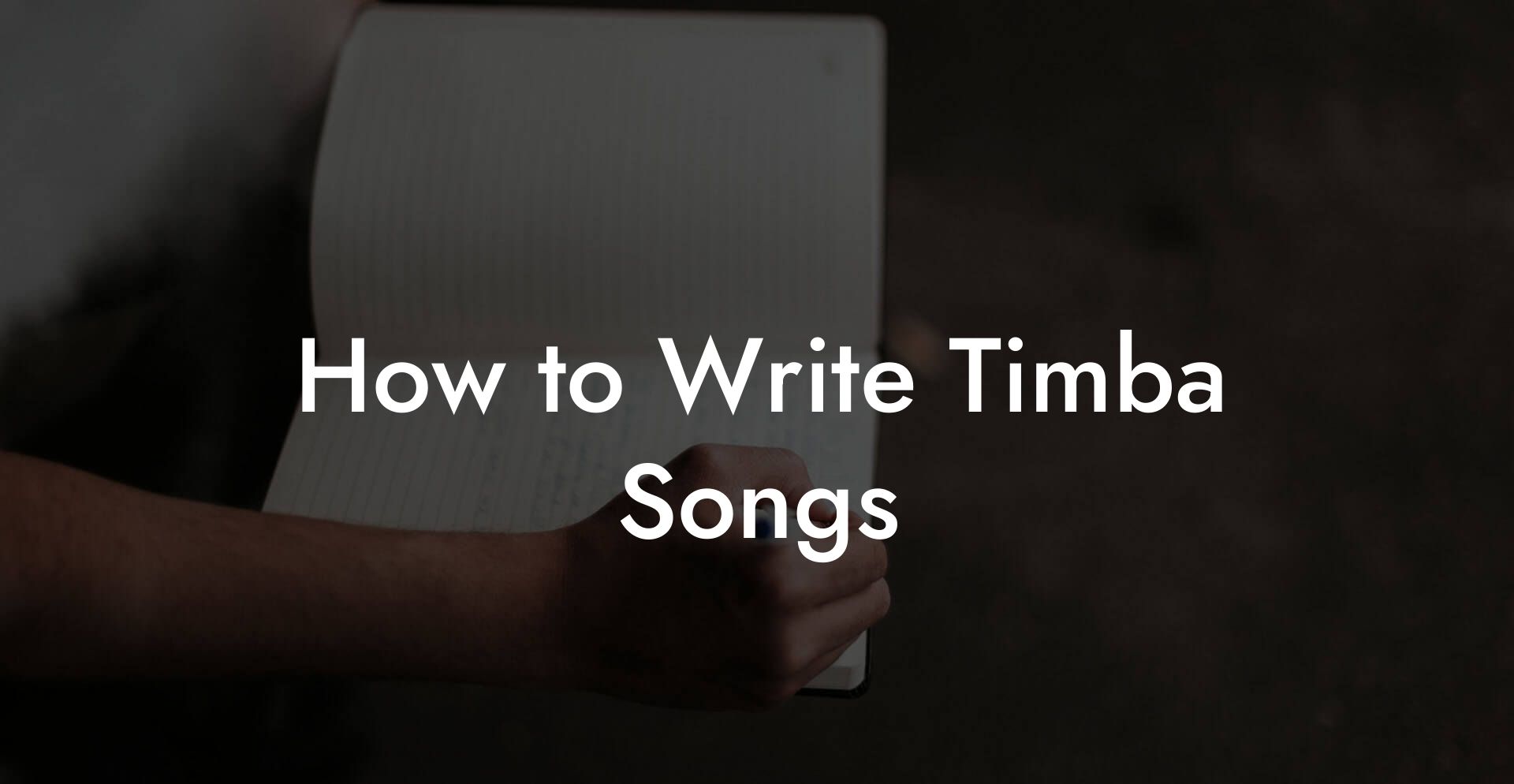 How to Write Timba Songs