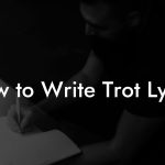 How to Write Trot Lyrics