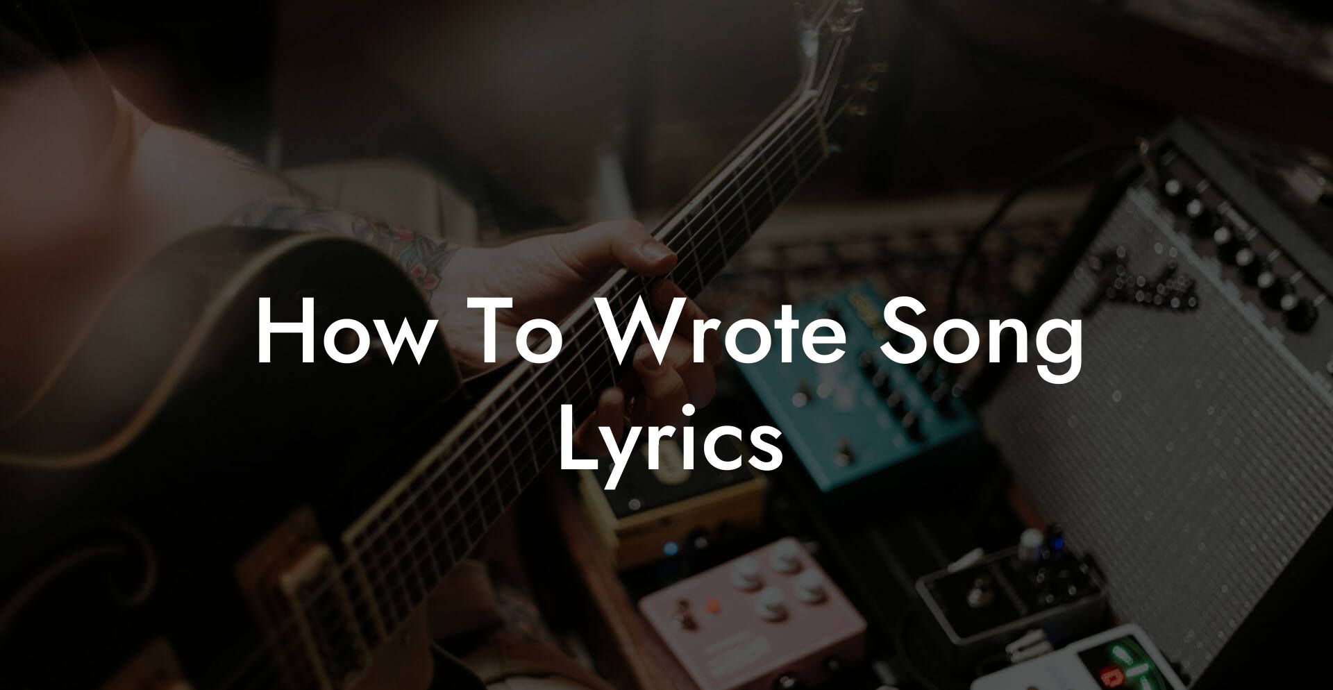 how to wrote song lyrics lyric assistant