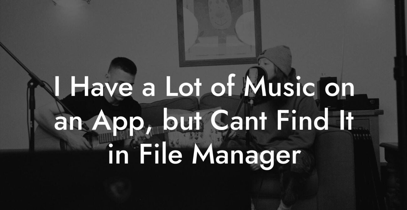 I Have a Lot of Music on an App, but Cant Find It in File Manager
