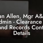 Ian Allen, Mgr A&R Admin - Clearance at Island Records Contact Details
