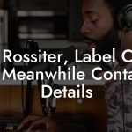 Ian Rossiter, Label Coor at Meanwhile Contact Details
