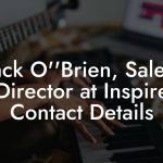 Jack O''Brien, Sales Director at Inspire Contact Details