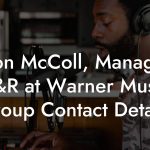 Jason McColl, Manager, A&R at Warner Music Group Contact Details