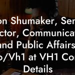 Jason Shumaker, Senior Director, Communications and Public Affairs, Logo/Vh1 at VH1 Contact Details