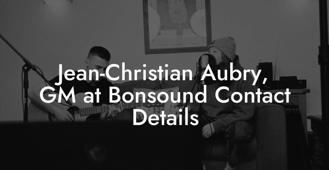 Jean-Christian Aubry, GM at Bonsound Contact Details