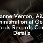Jeanne Venton, A&R Administration at Geffen Records Records Contact Details