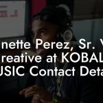 Jeannette Perez, Sr. V.P, Creative at KOBALT MUSIC Contact Details