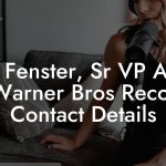 Jeff Fenster, Sr VP A&R at Warner Bros Records Contact Details