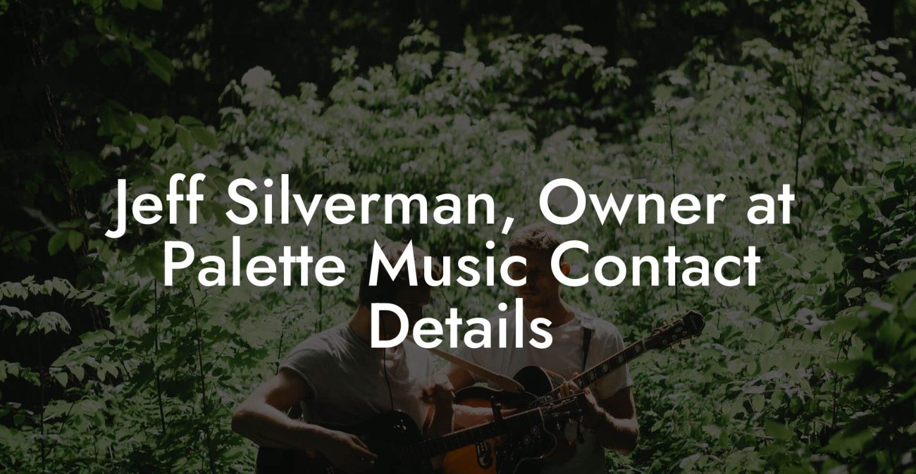 Jeff Silverman, Owner at Palette Music Contact Details