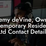 Jeremy deVine, Owner at Temporary Residence Ltd Contact Details