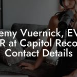 Jeremy Vuernick, EVP, A&R at Capitol Records Contact Details