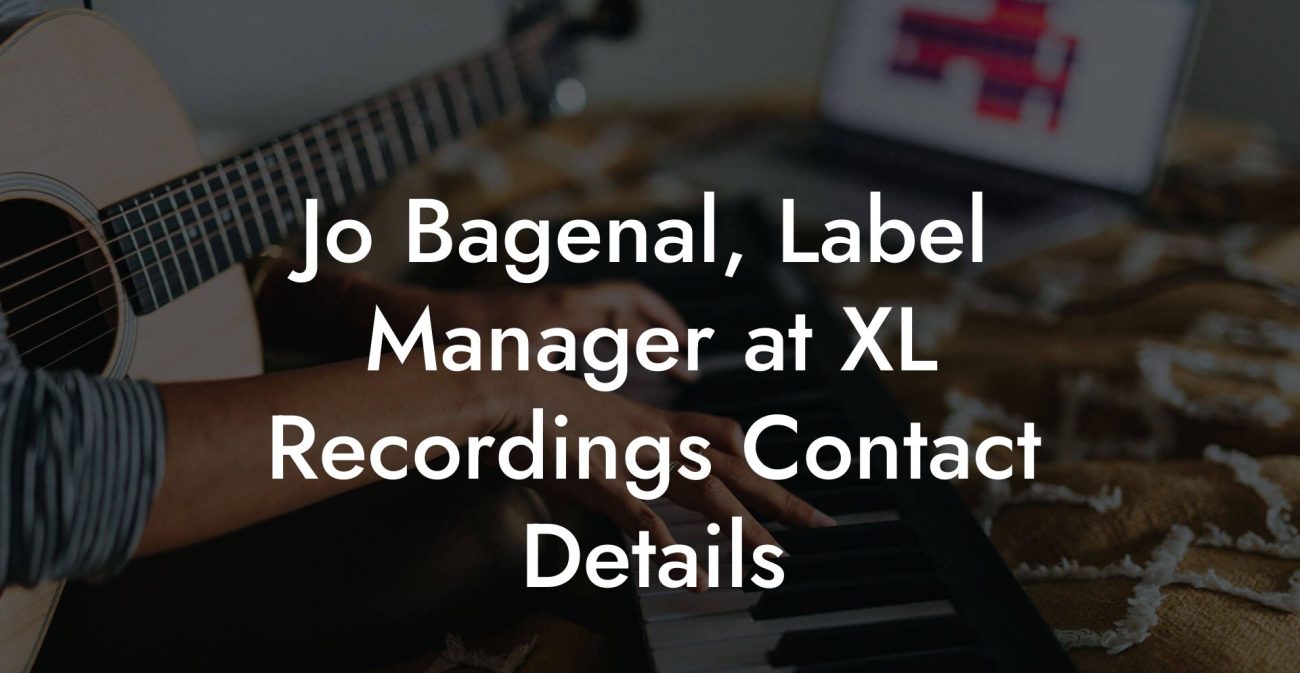 Jo Bagenal, Label Manager at XL Recordings Contact Details