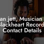 joan jett, Musician at Blackheart Records Contact Details