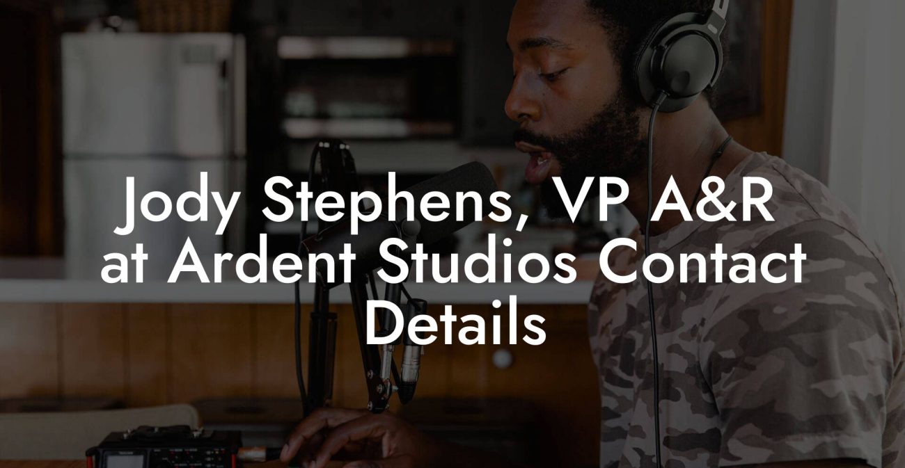 Jody Stephens, VP A&R at Ardent Studios Contact Details