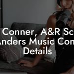 Joe Conner, A&R Scout at Anders Music Contact Details