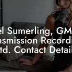 Joel Sumerling, GM at Transmission Recordings Ltd. Contact Details