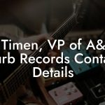Joel Timen, VP of A&R at Curb Records Contact Details