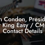 John Condon, President at King Easy / CMG Contact Details