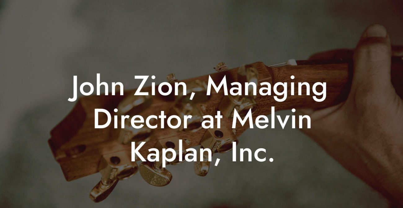 John Zion, Managing Director at Melvin Kaplan, Inc.