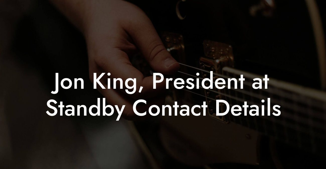 Jon King, President at Standby Contact Details