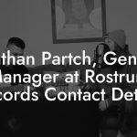 Jonathan Partch, General Manager at Rostrum Records Contact Details