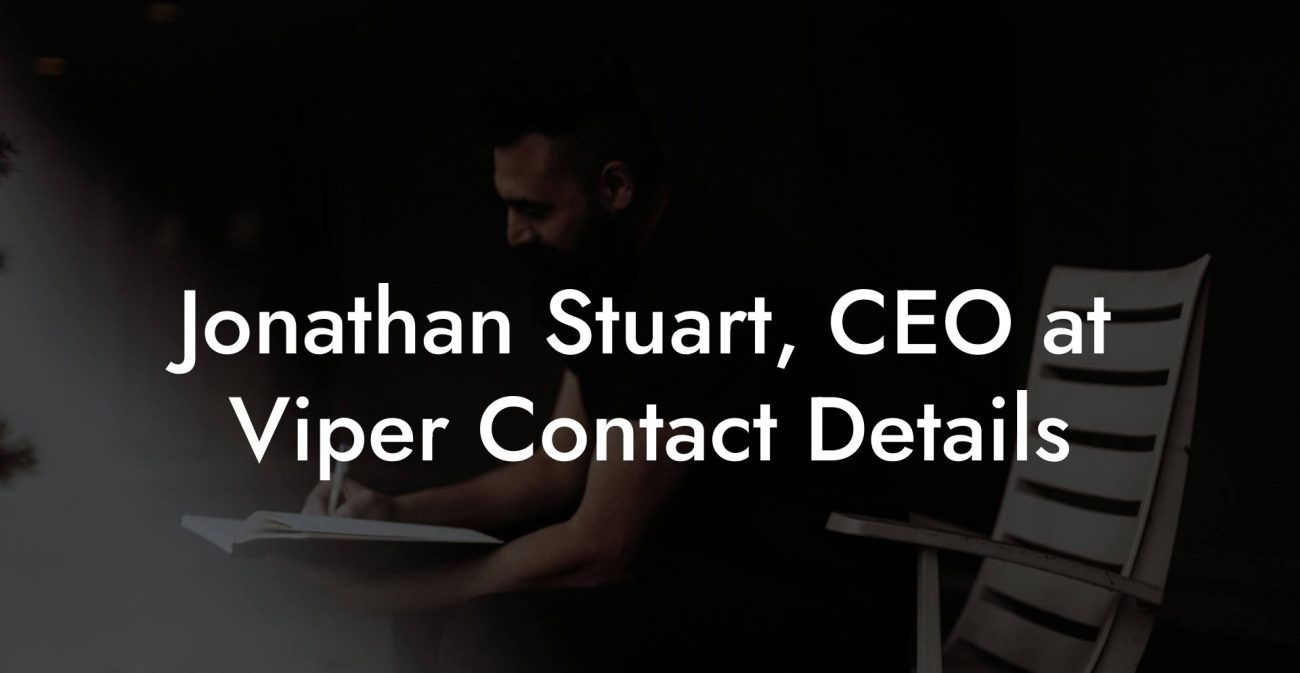 Jonathan Stuart, CEO at Viper Contact Details