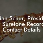 Jordan Schur, President at Suretone Records Contact Details