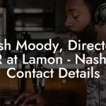 Josh Moody, Director A&R at Lamon - Nashville Contact Details