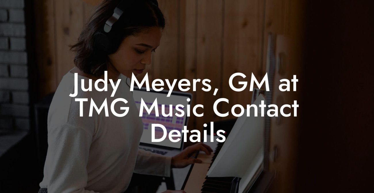 Judy Meyers, GM at TMG Music Contact Details