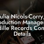 Julia Nicols-Corry, Production Manager at Cedille Records Contact Details