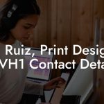 Julie Ruiz, Print Designer at VH1 Contact Details