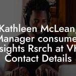 Kathleen McLean, Manager consumer Insights Rsrch at VH1 Contact Details
