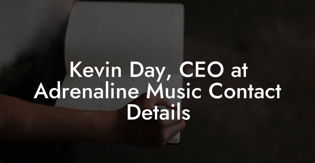 Kevin Day, CEO at Adrenaline Music Contact Details