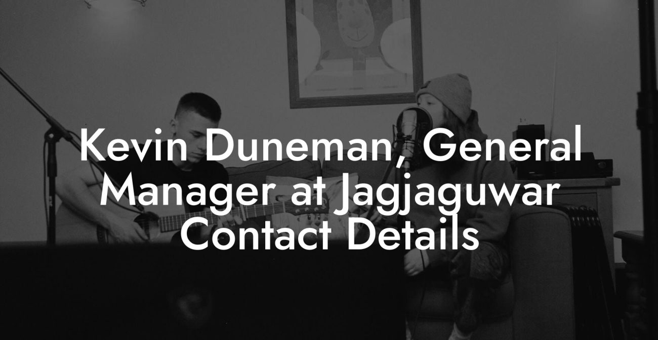 Kevin Duneman, General Manager at Jagjaguwar Contact Details