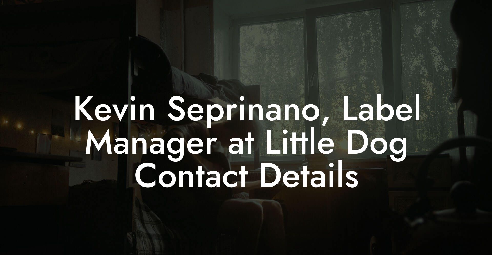 Kevin Seprinano, Label Manager at Little Dog Contact Details