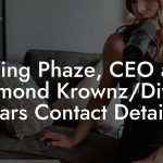 King Phaze, CEO at Diamond Krownz/Divine Bars Contact Details
