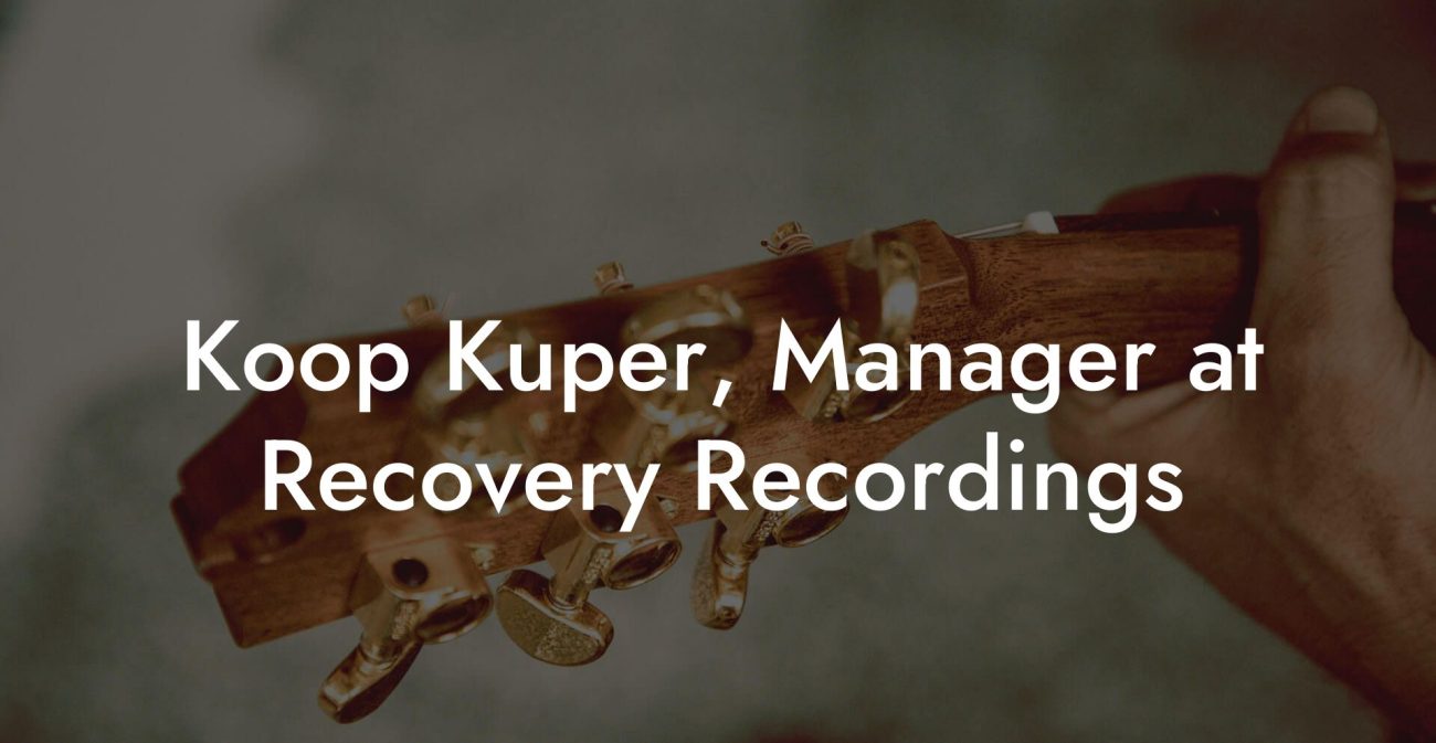 Koop Kuper, Manager at Recovery Recordings