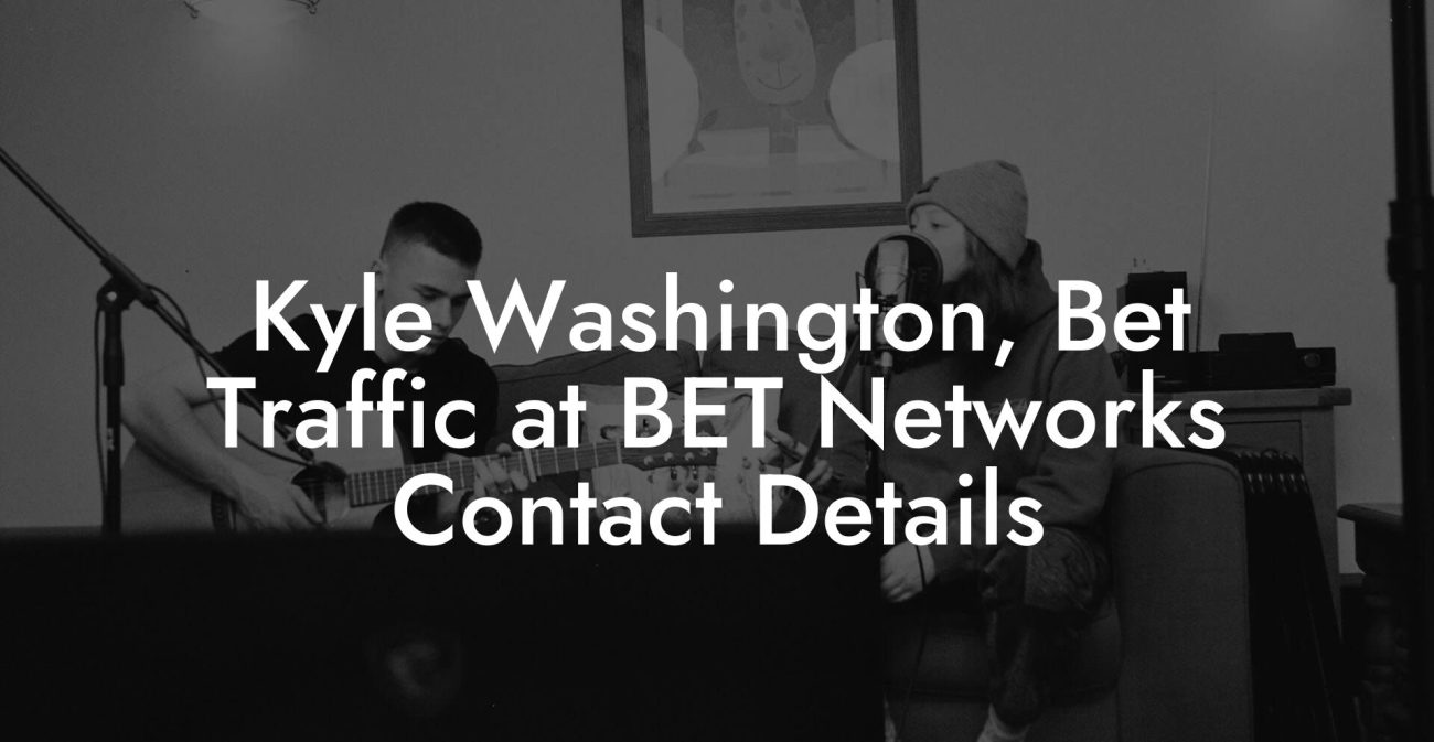 Kyle Washington, Bet Traffic at BET Networks Contact Details