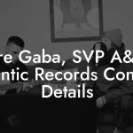 Lanre Gaba, SVP A&R at Atlantic Records Contact Details